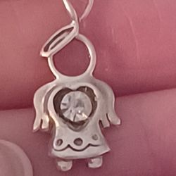 Vtg.Sterling silver " HEART OF AN ANGEL" PENDANT
