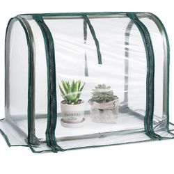 Mini Indoor Greenhouse Tabletop Garden Nursery Plant Cover Tent Humidity Domes for Home Gardening Germination and Seedling Propagation - 23x12x16.5 In
