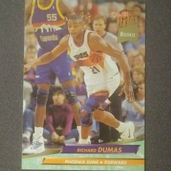 1992-93 Fleer Ultra Richard Dumas #338 Phoenix Suns Rookie Basketball Card Vintage Collectible Sports NBA