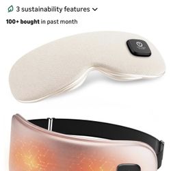 Heated Eye Mask - Cordless Eye Mask for Dry Eyes, Eye Relief, Improved Sleep, Washable Eye Heating pad for Travel and with Replaceable Shell