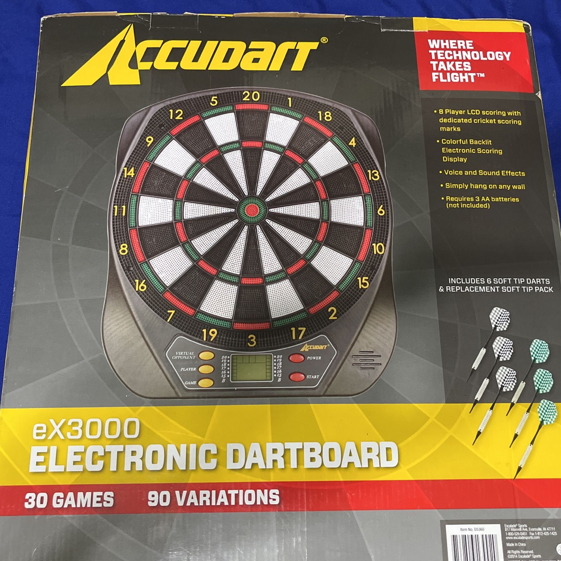 Accudart electronic dartboard 30 games 2025