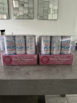 Gender Reveal Party Poppers (Girl)