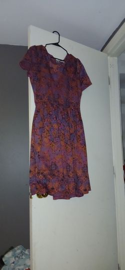 Lularoe amelia pink, orange, purple dress size xl
