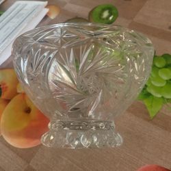 Vintage Crystal Glass Bowl