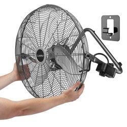 New High Velocity Indoor Outdoor Floor & Wallmount Industrial Grade Portable Kitchen or Room Fan