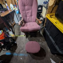 Glider Riding Chair With Stool.