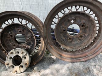 1930 dodge truck spoke wire rims & adapter ford bolt pattern