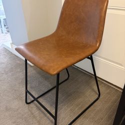 Faux Leather Barstool 