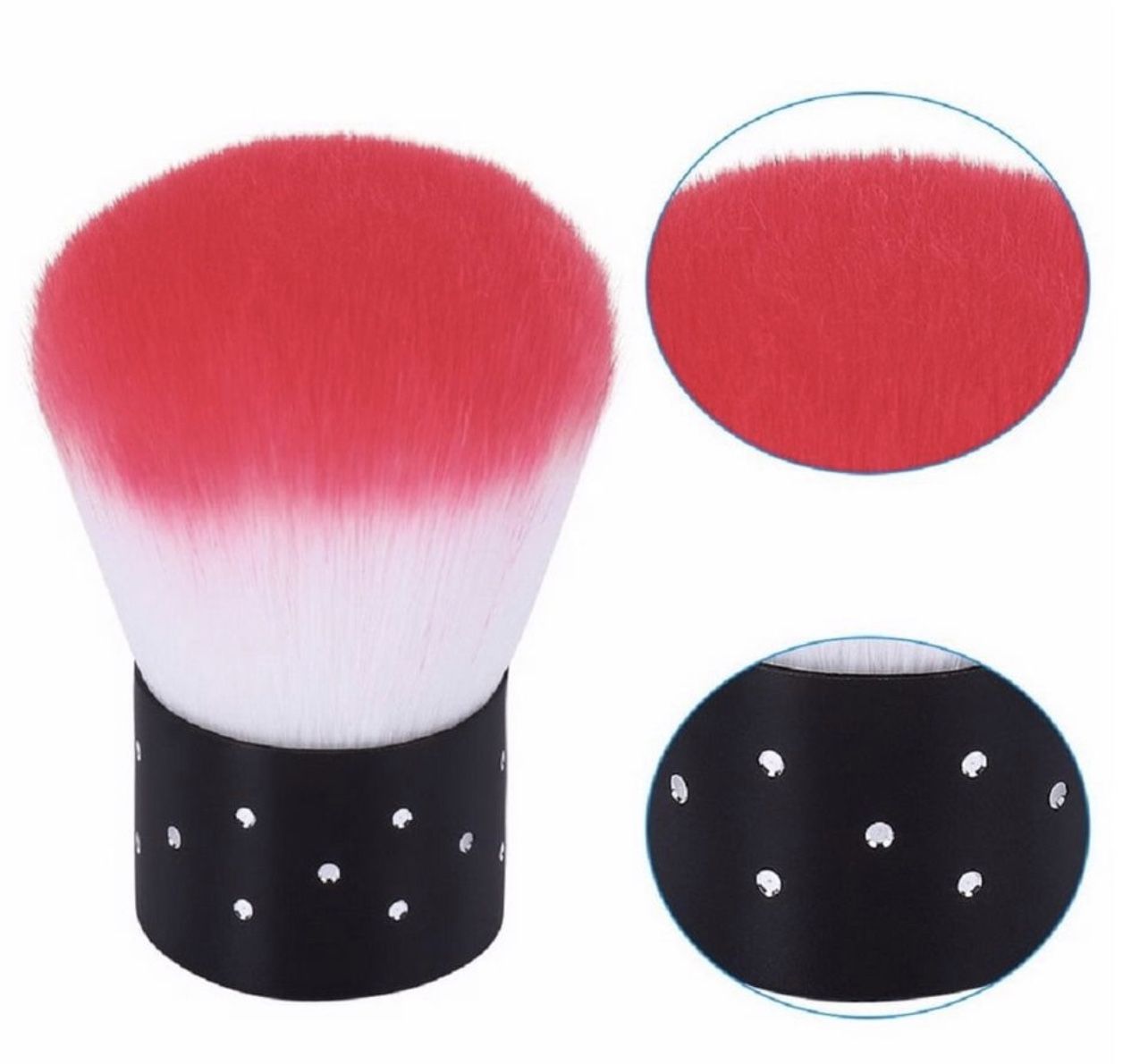 Nail Art Glitter Brush Makeup Dust Clean UV Gel Powder Remover Manicure Acrylic Red US