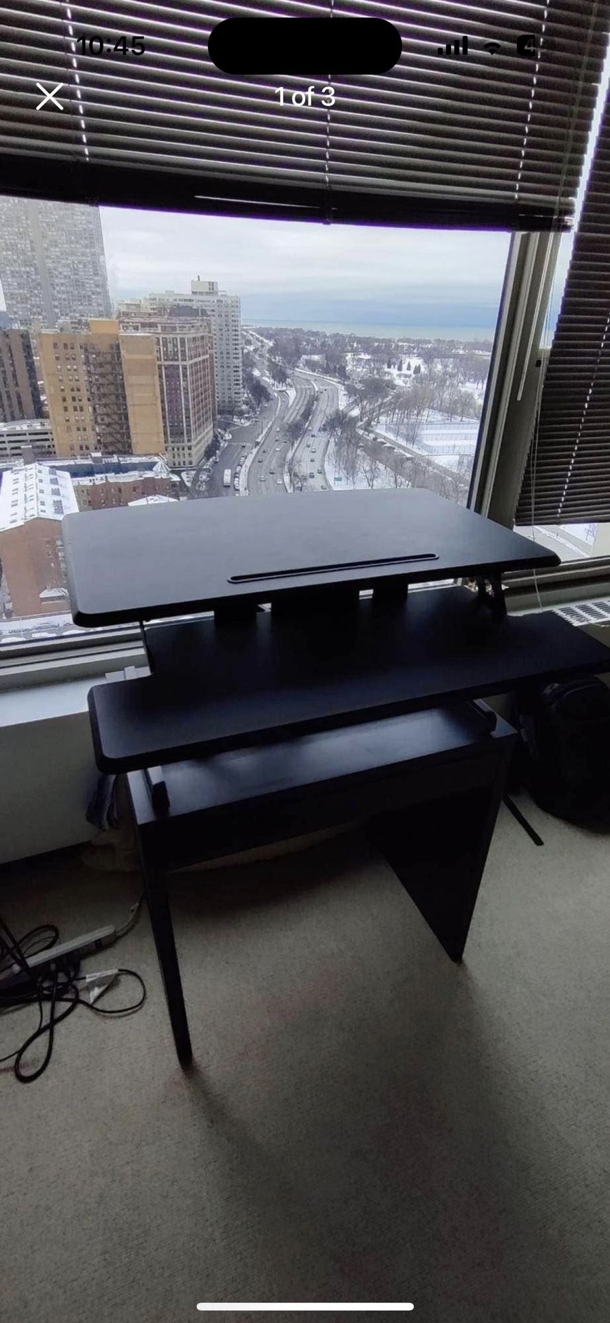 Ikea Desk + Costco desk riser for Sale in Chicago, IL OfferUp