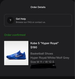Kobe 5 dodgers  size 11