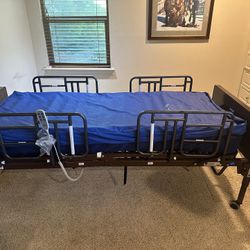 Electric Medical Adjustable Bed With a Dalton PM808O Air Mattress 