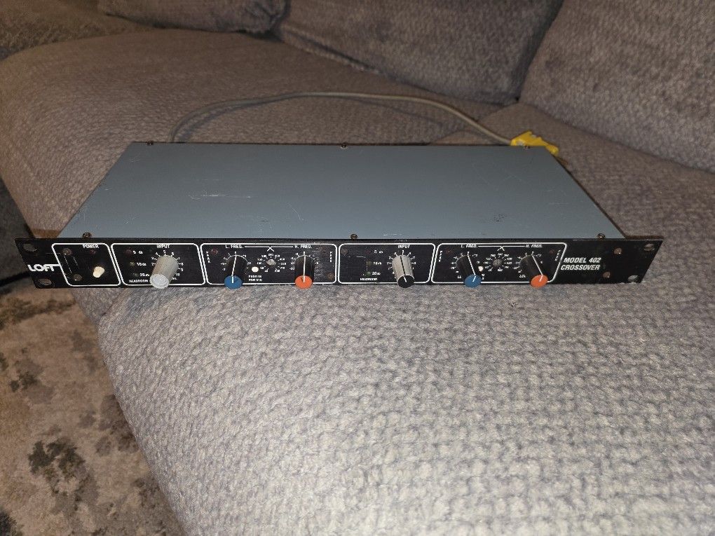 USED LOFT Model 402 Stereo Crossover Rack Unit untested powers on