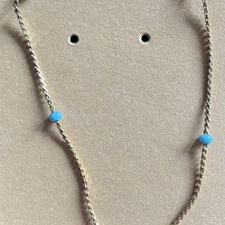 15”-long Blue/Gold Colored Choker