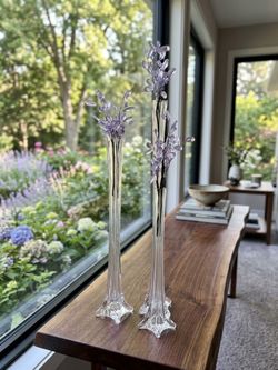Crystal fine vases