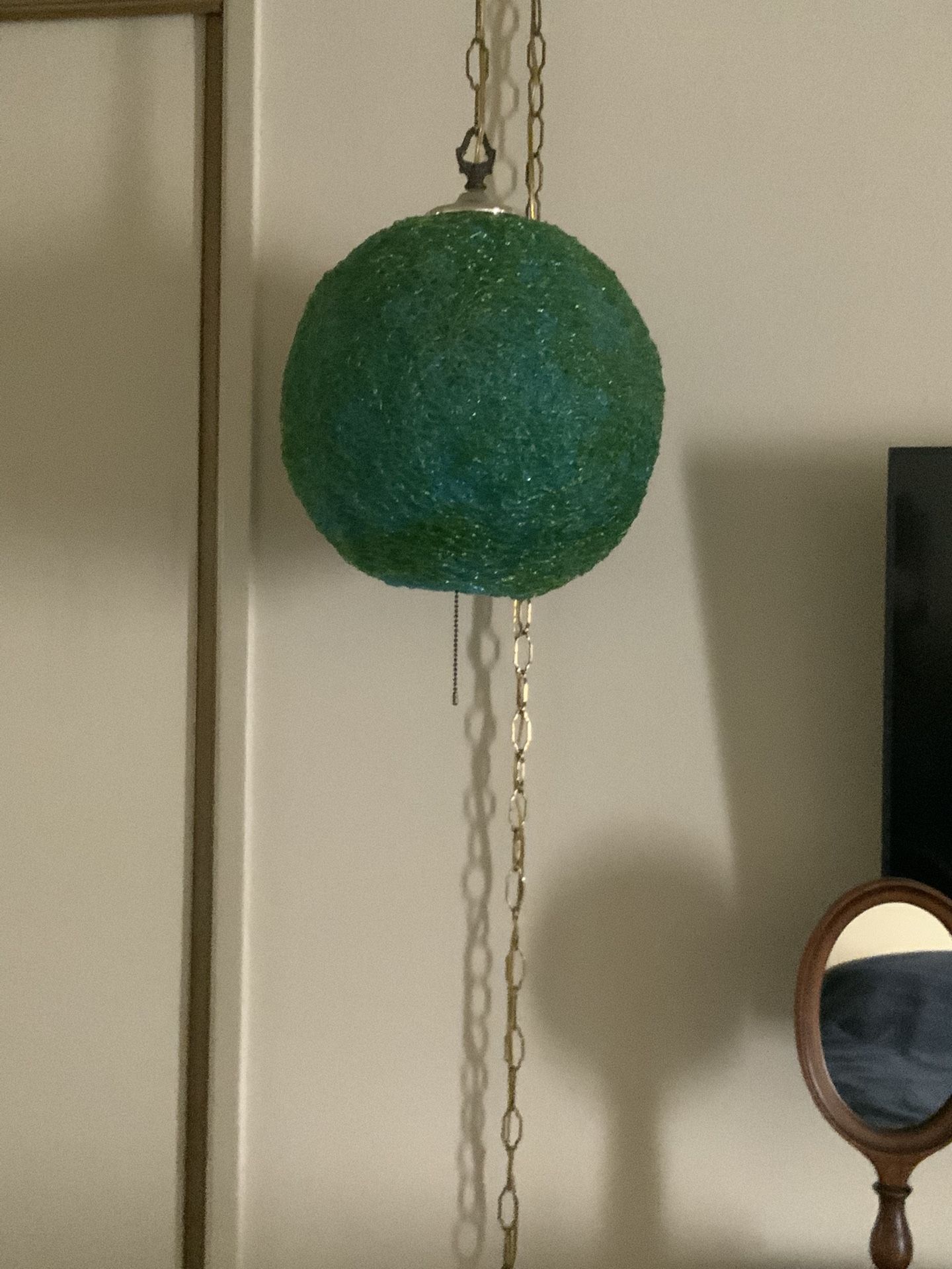 Vintage Blue & Green Spaghetti Swag Lamp Mid-Century Retro - $150 (Los Angeles)