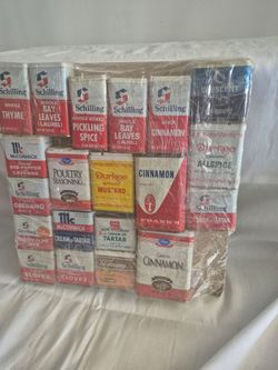 Vintage spice tins.