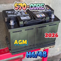 AGM Car Battery Group Size 48/H6