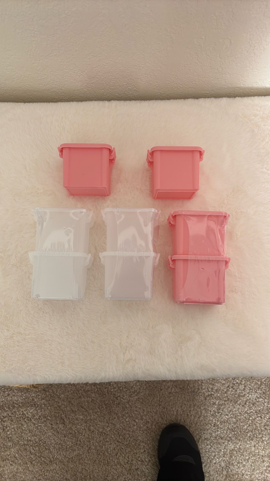 Mini Containers Pink, White