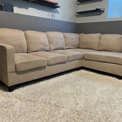 Cream / Beige Sectional Couch