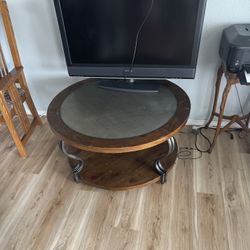Round Table + Sony Flat Screen Tv 