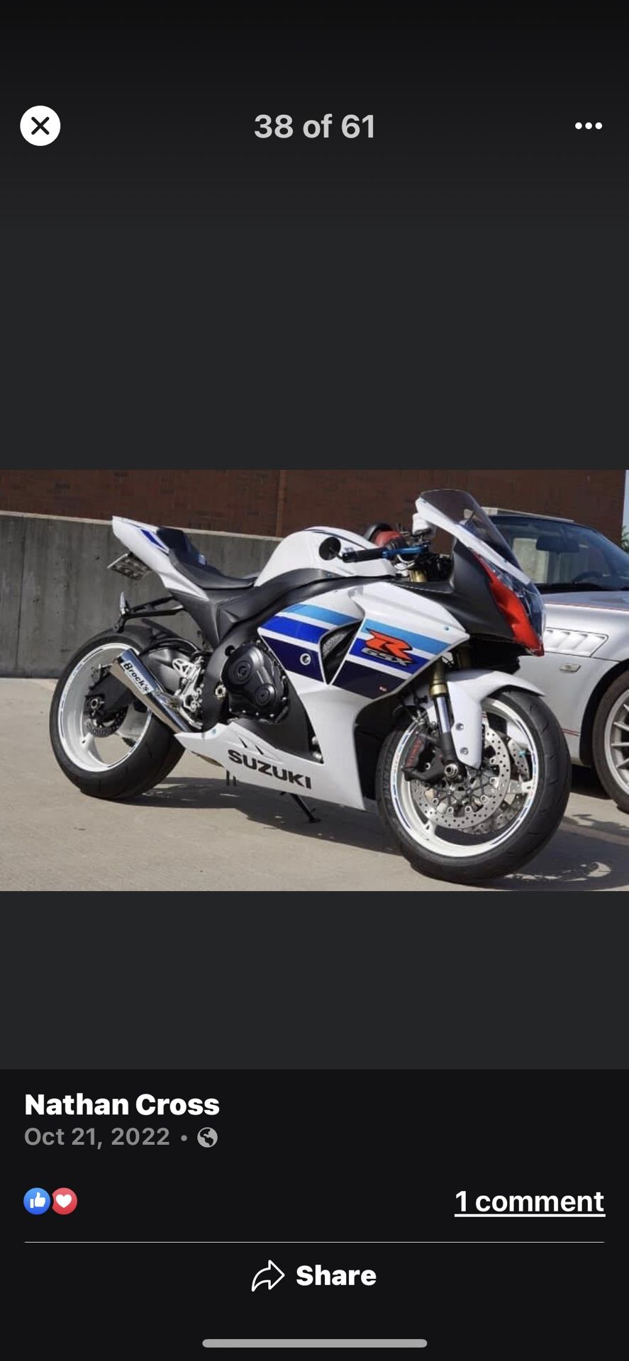 2013 Suzuki Gsxr1000 1 Million Commerative Edition  numbered bike