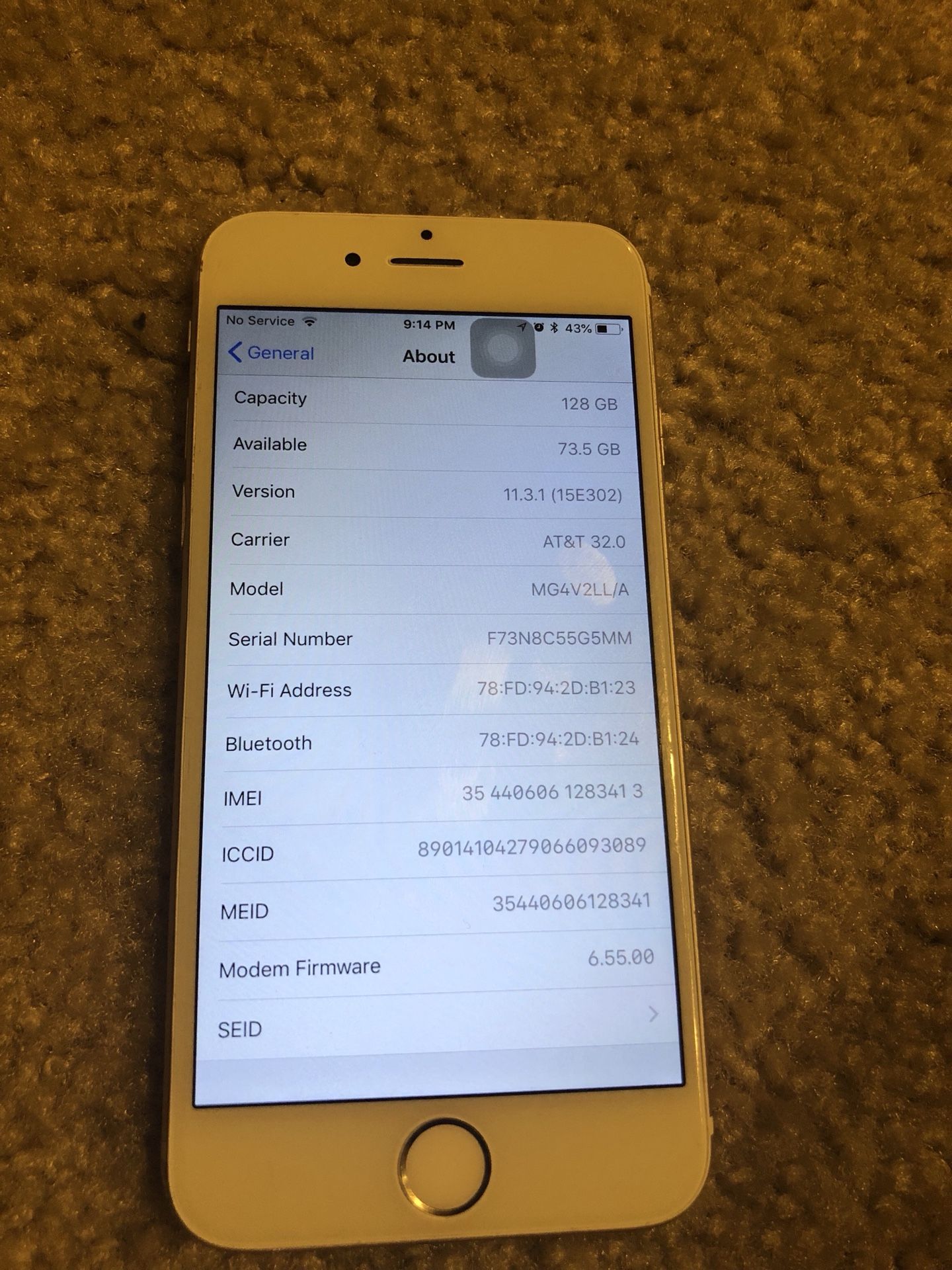 iPhone 6S 128GB AT&T