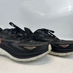 Hoka One One Womens Clifton 9 1132211 BCPPR Black Running Shoes Sneakers Sz 7 D