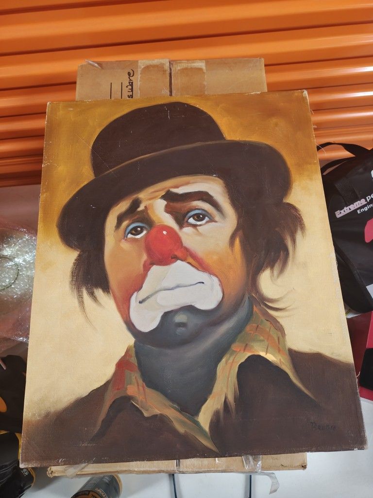 Sad Clown Painting By Brodie