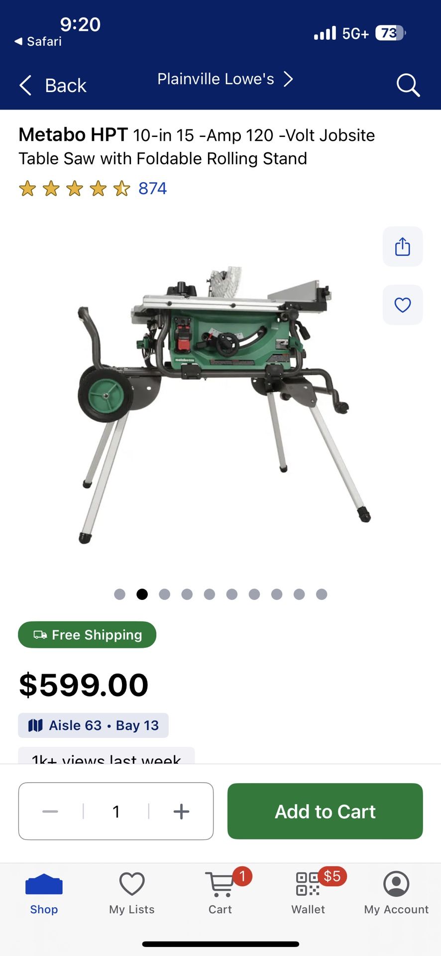 Metabo Table Saw