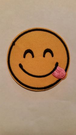 Smiley patches new iron on