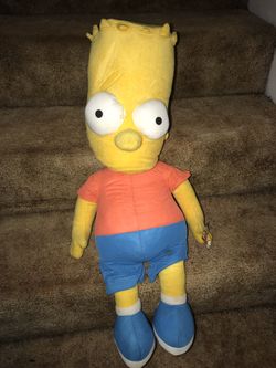 Giant Size Bart Simpson Plush Doll 38" with tags!