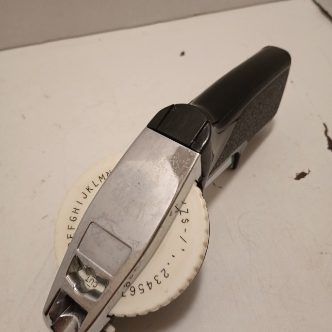 Vintage Rotex 880 Label Maker Chrome+Black Handle for Sale in