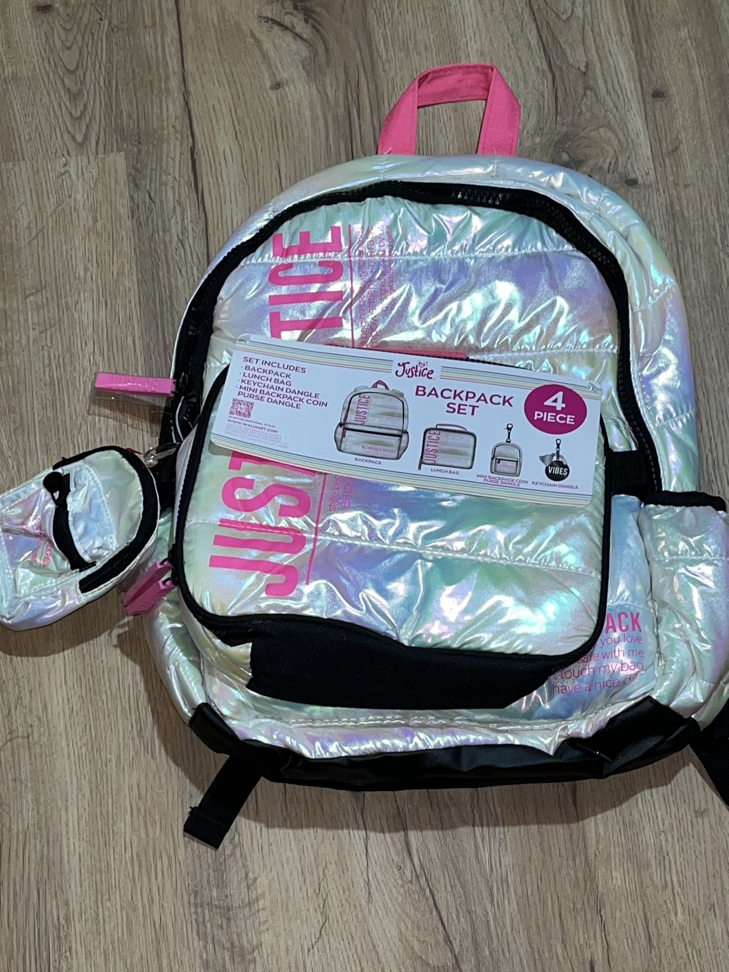 New Justice Backpack With Matching Lunchbox