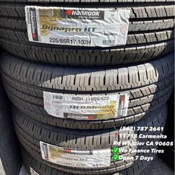 225/65R17 Hankook HT Set of Tires Installed and Balanced Set de Llantas Nuevas Instaladas y Balanceadas