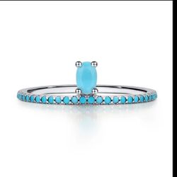 Turquoise Sterling Solitaire Ring