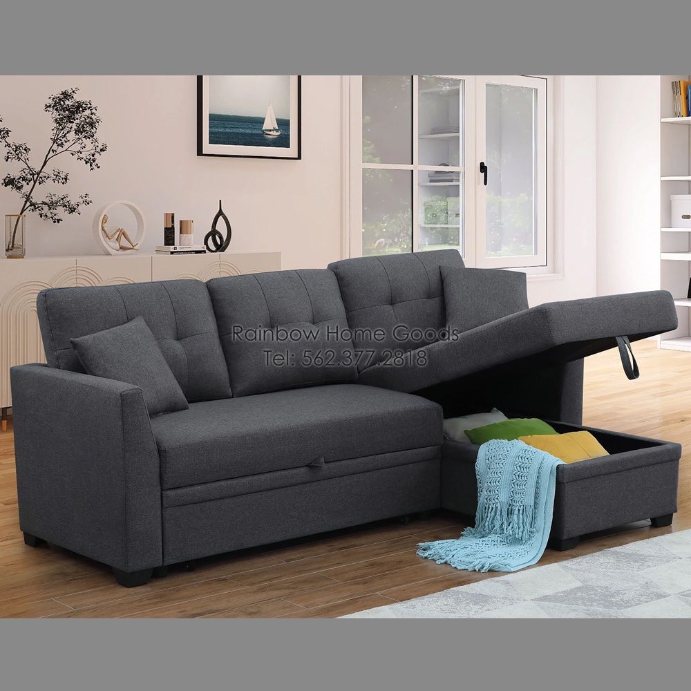 L Shaped Pull-out Sleeper Sofa Bed Couch