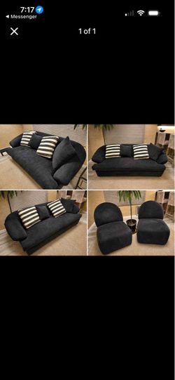 Black couch & matching chairs