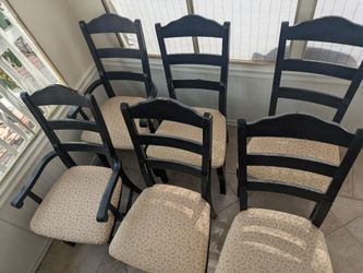 Ladder back dining room chairs solid wood