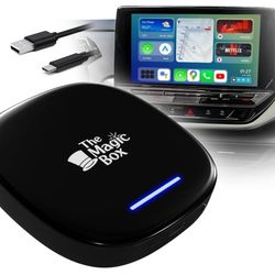 The Magic Box 2.0, Wireless CarPlay/Android Auto Adapter, Wireless Auto Adapter to All Your Favorite Streaming Apps, Disney+, Hulu, YouTube, Netflix,