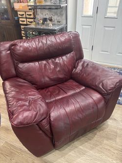 Nice leather swivel recliner $100