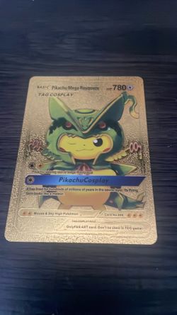 mega RAYQUAZA 780 Golden Pokémon cards, Pikachu mega RAYQUAZA 780