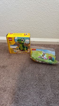2025 year of the snake Lego set and Lego Easter bunny with colorful eggs