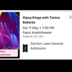 2 Tickets Concert Gipsy Kings 