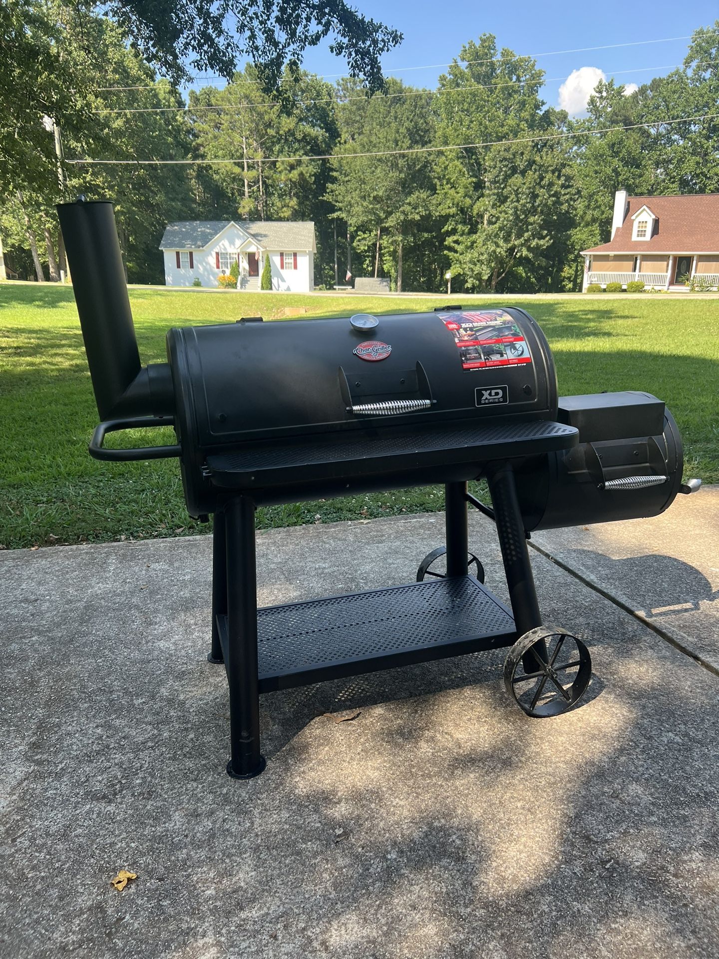 Char-Griller Grand Champ Charcoal Grill and Offset Smoker