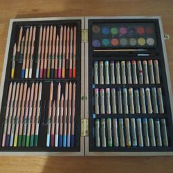 Oil pastels, color pencils, water paints all in one carrying case $20.00