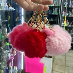 Fluffy Fur Ball Keychain