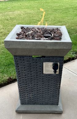 💥💥Outdoor Propane Gas Hard Surface Wicker Style Fire Pit💥💥Tank Not Included💥💥