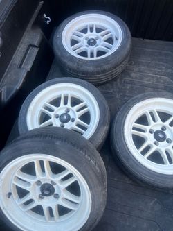 195/45/15 mst rims 4lug 4x100 lug pattern