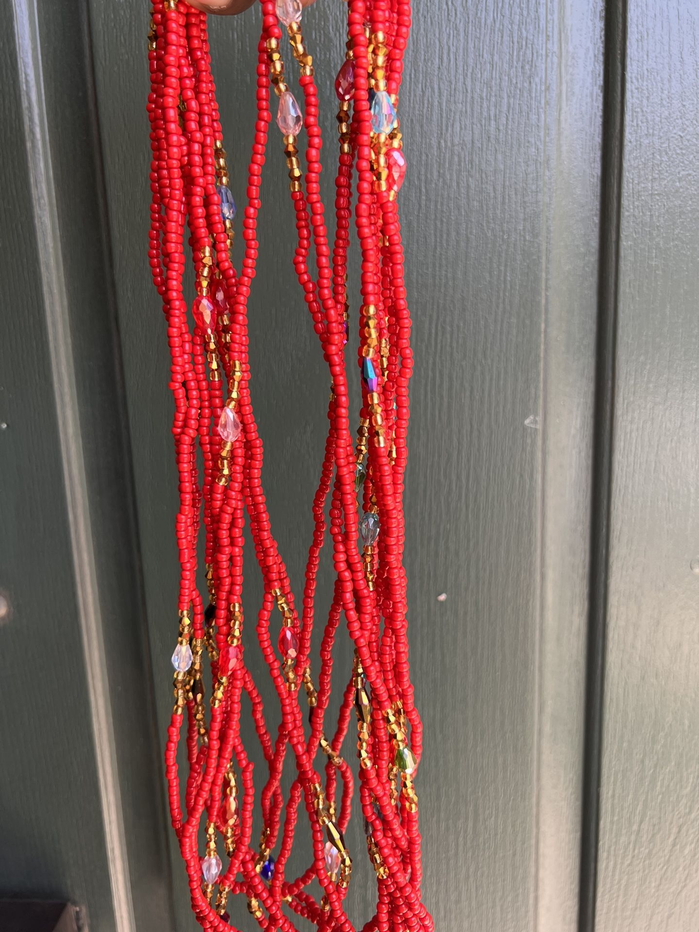 Red Strechy Beads